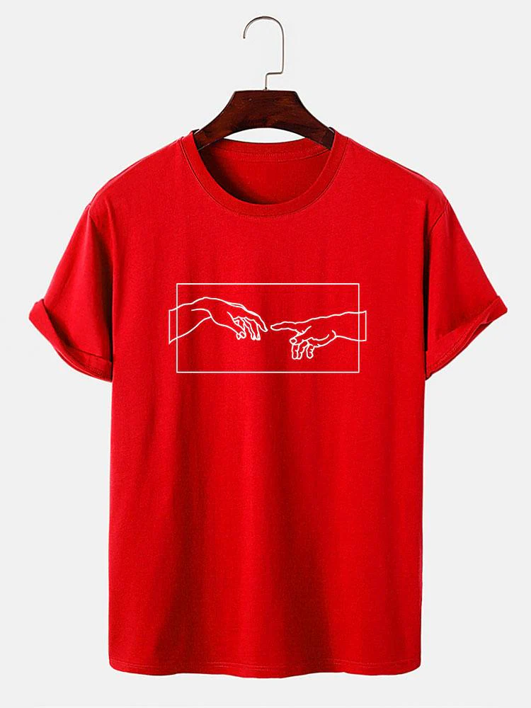 Lines Of Hands Print T-Shirt - Image 6