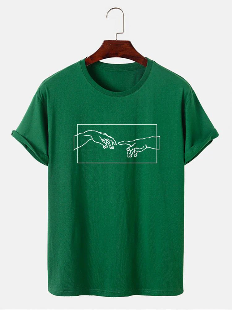 Lines Of Hands Print T-Shirt - Image 7