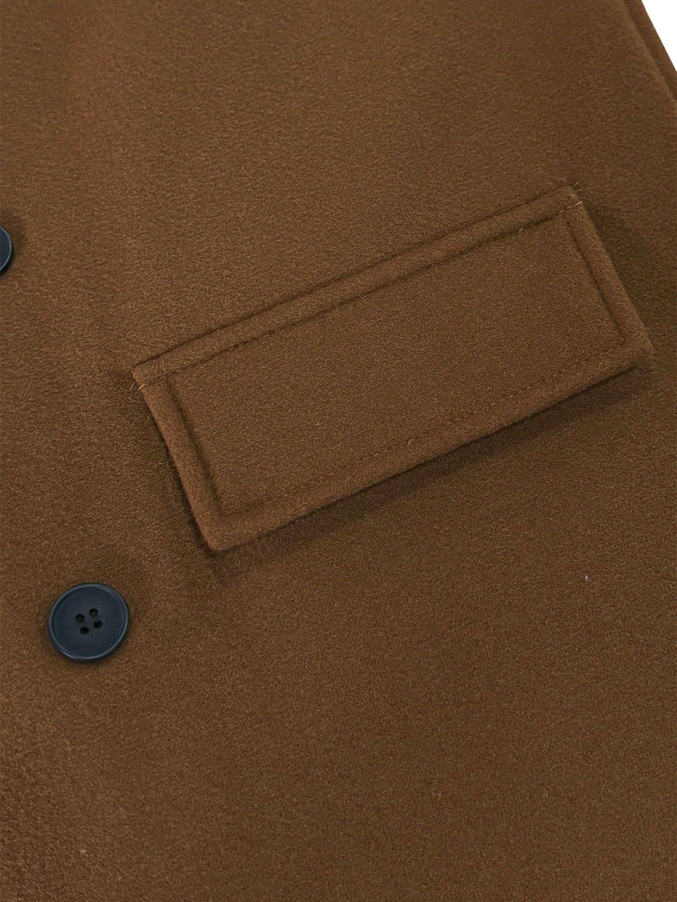 Langer Kunstwollmantel mit Teddyfleece-Kragen - Image 5