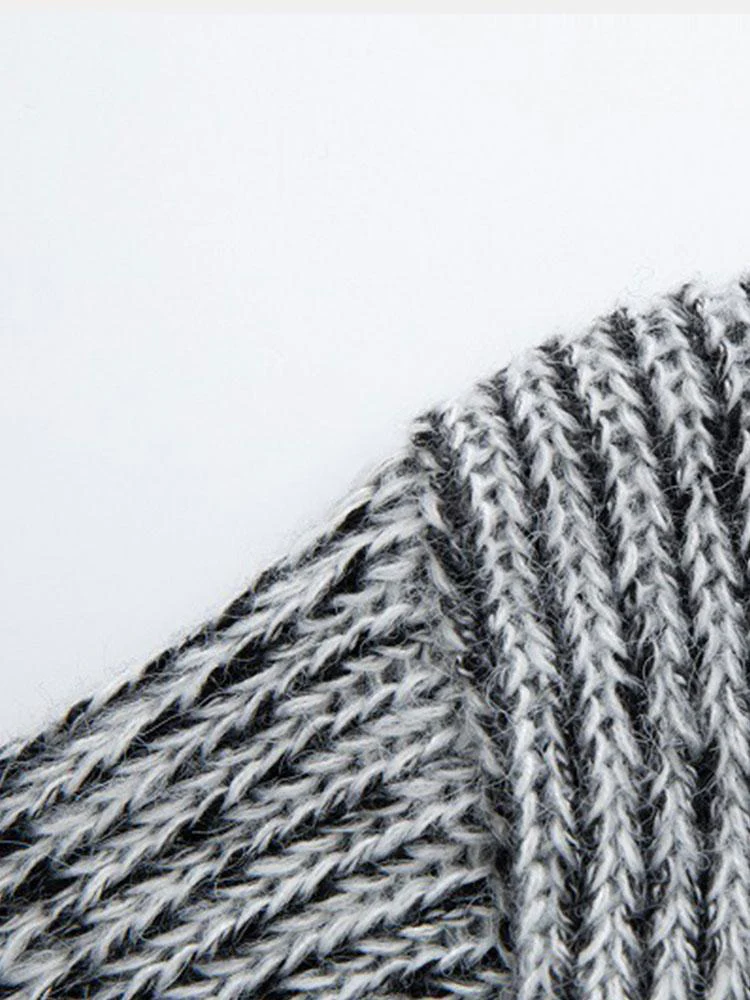 Lange Linie Horn Schnalle Kapuzen Strickjacke - Image 6