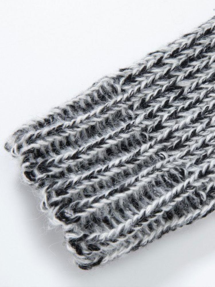 Lange Linie Horn Schnalle Kapuzen Strickjacke - Image 7