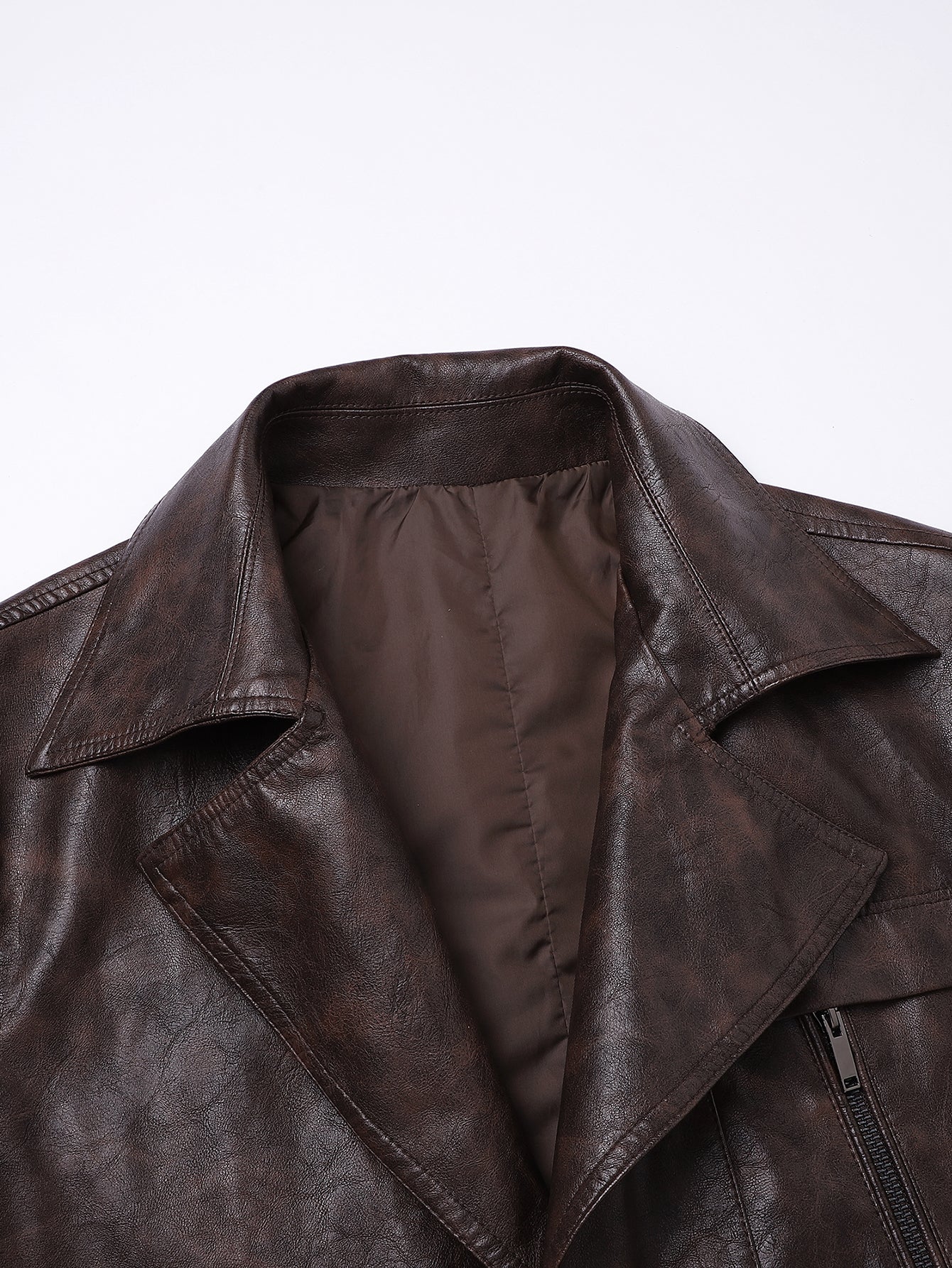 Lang geschnittener Trenchcoat aus PU-Leder - Image 7