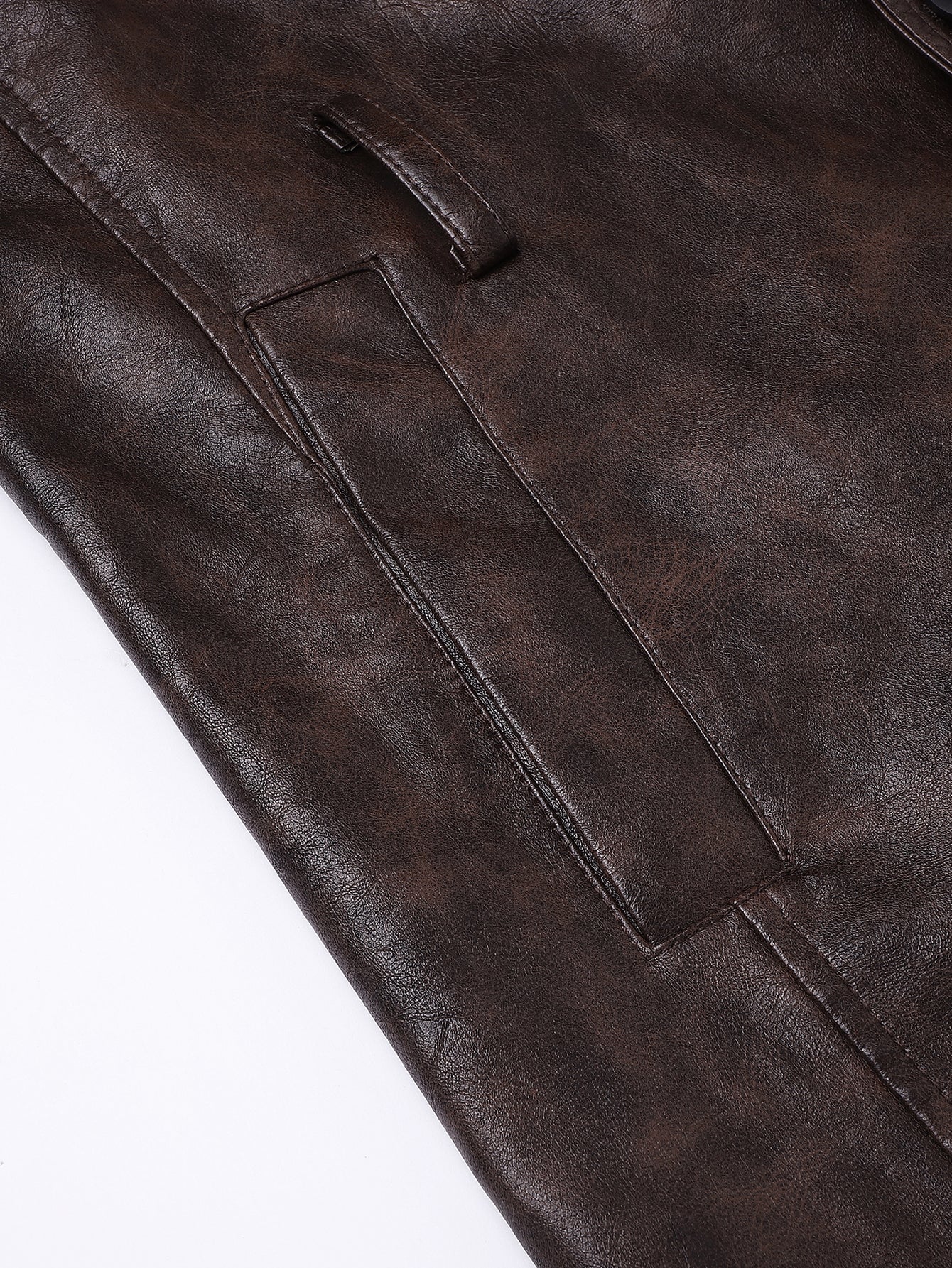 Lang geschnittener Trenchcoat aus PU-Leder - Image 9
