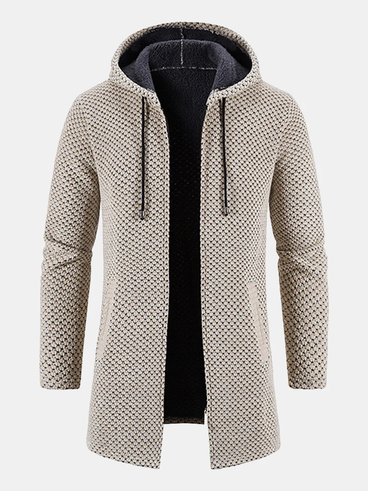 Langer, strukturierter Kapuzenpullover - Image 2
