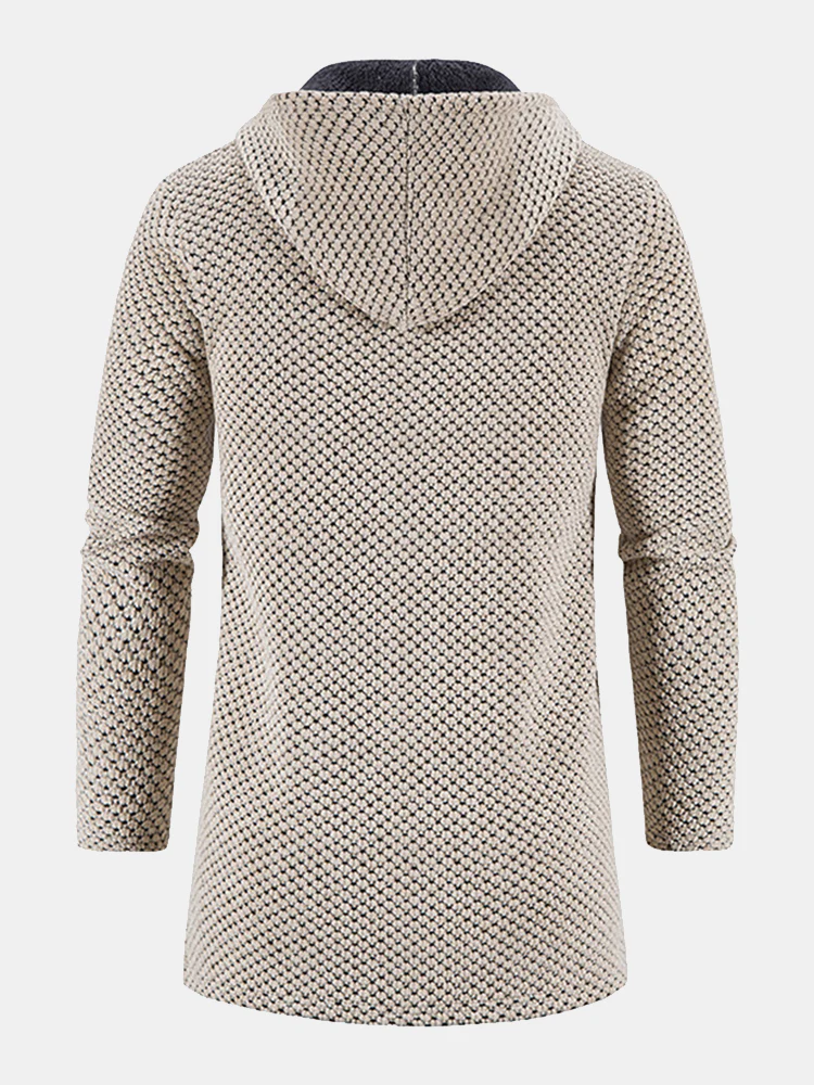 Langer, strukturierter Kapuzenpullover - Image 3