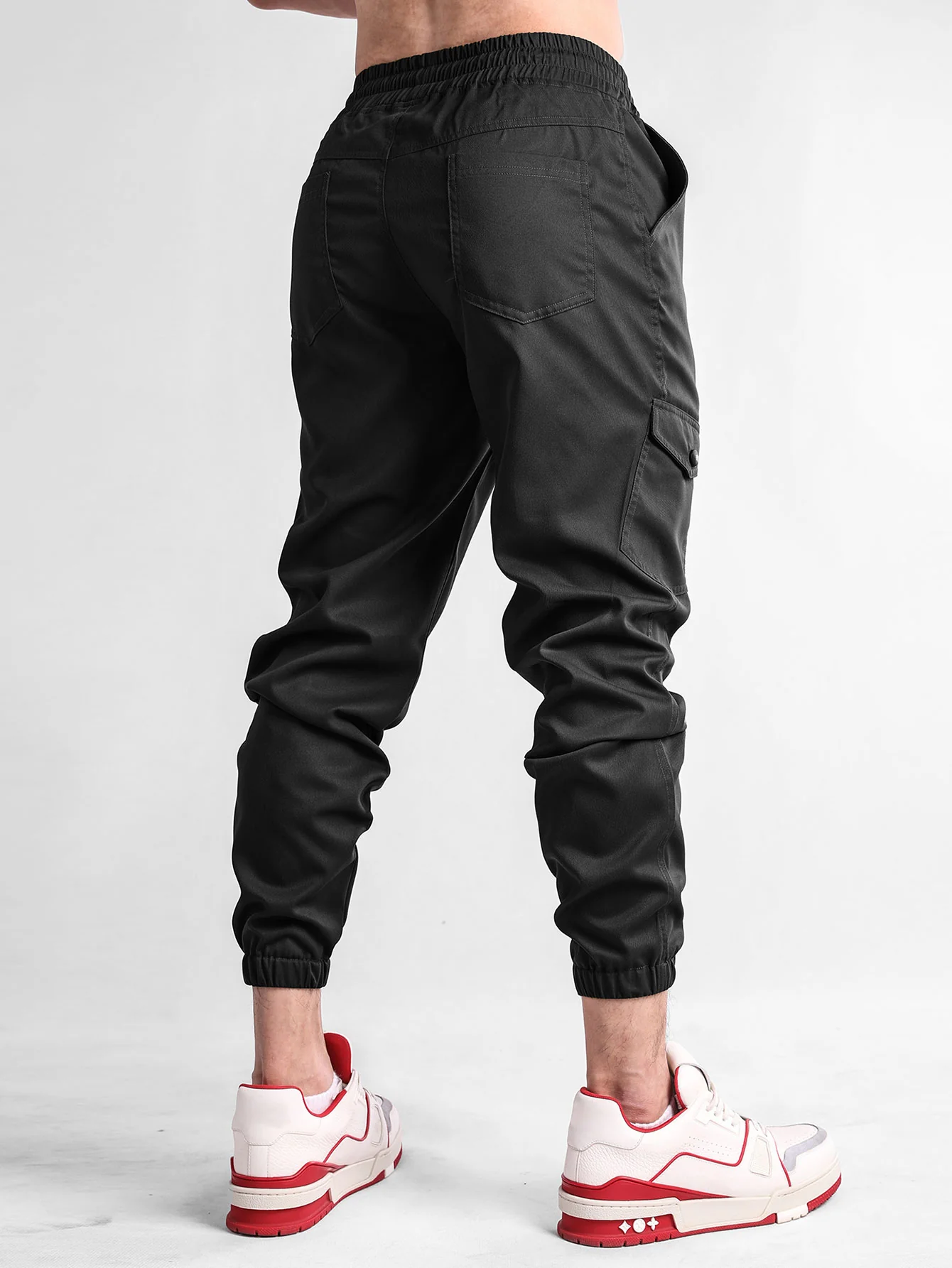 Langer, strukturierter Kapuzenpullover & Chino Cargo Jogginghosen - Image 17