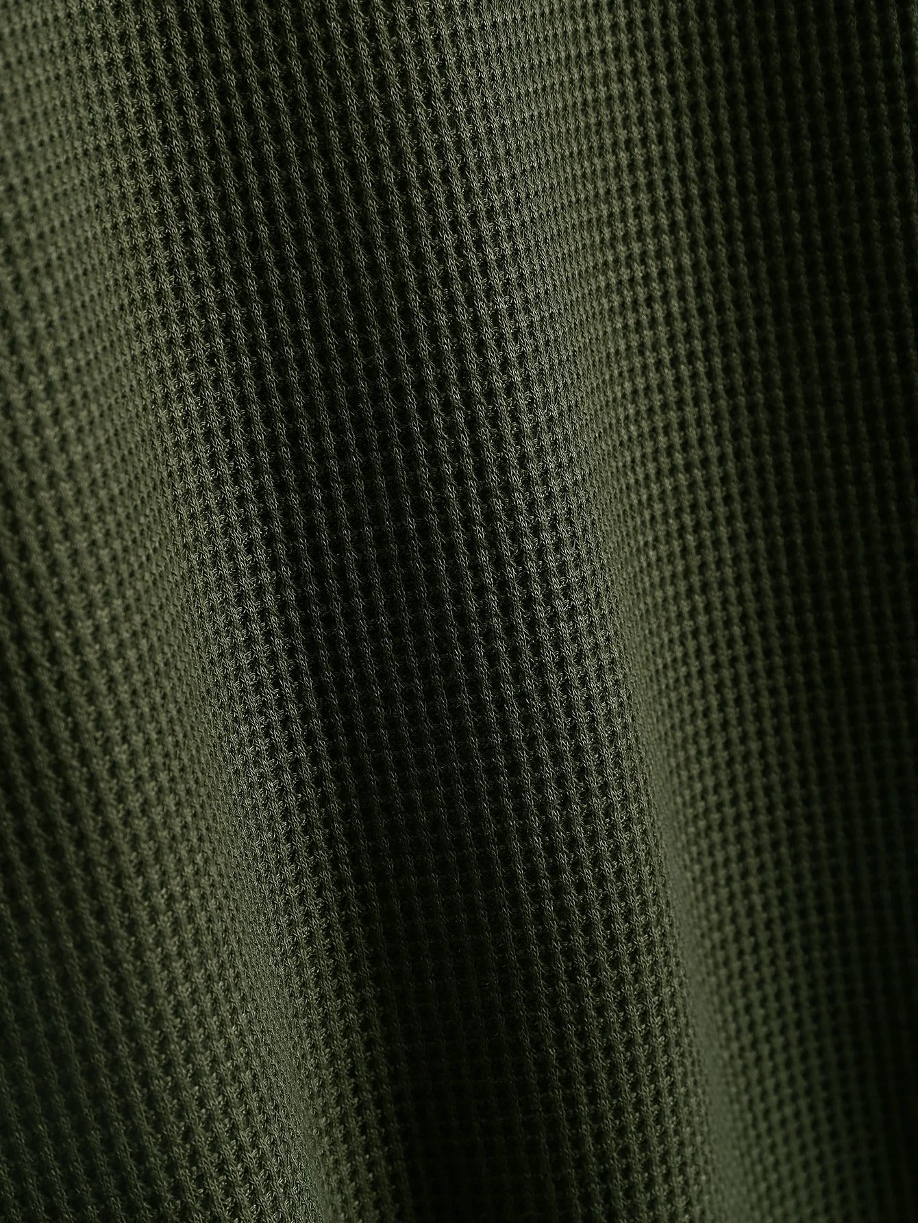 Langarm-Arc-Saum-Waffel-Henley-Shirt - Image 11