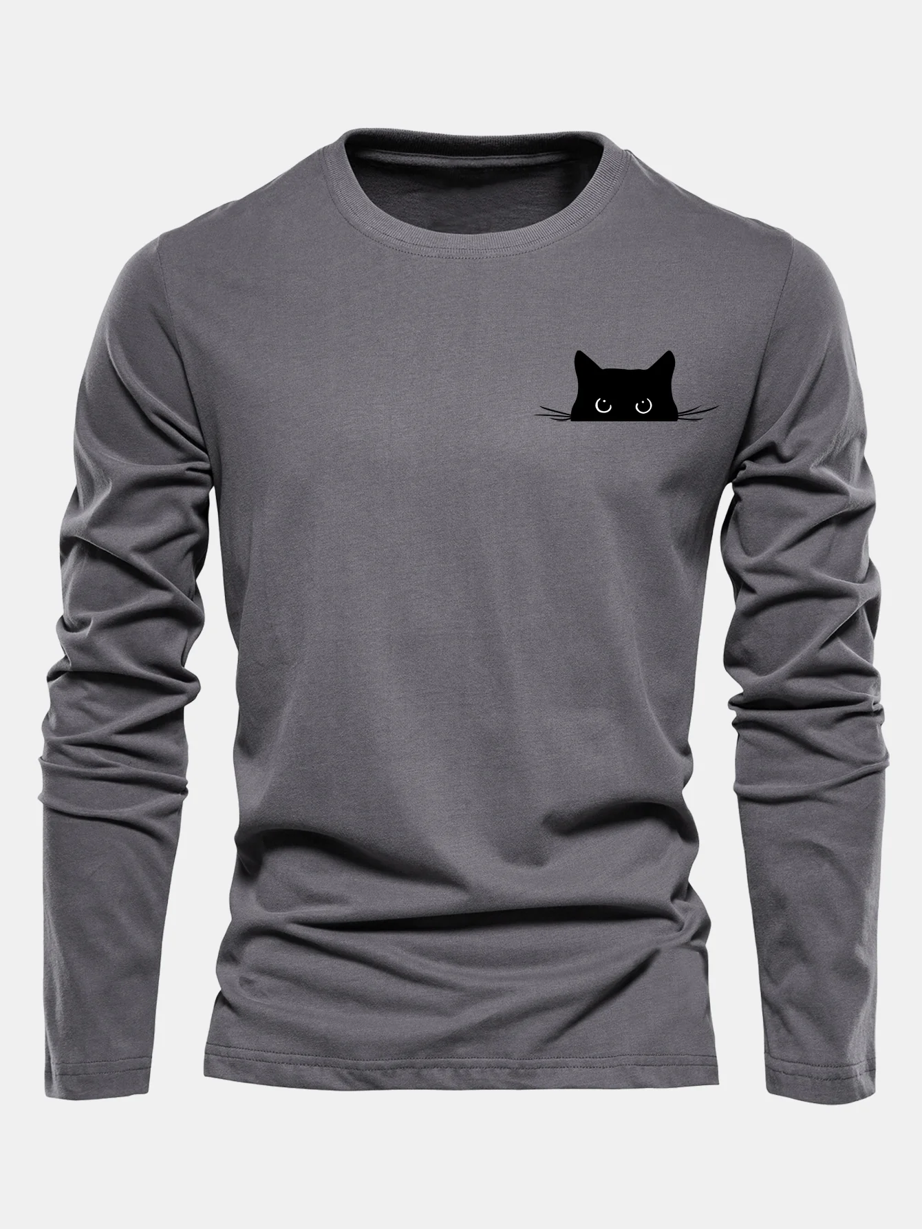 Langarmshirt aus Baumwolle mit schwarzem Katzenmotiv - Image 10