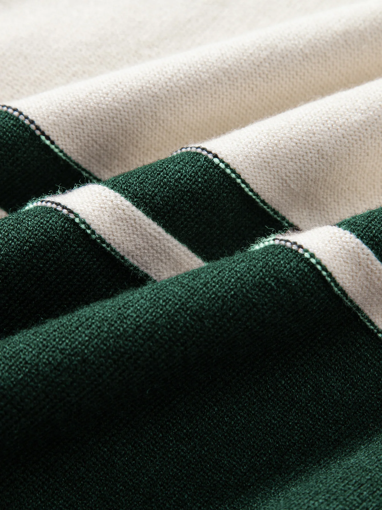 Langarm Farbblock Strick Poloshirts Shirt - Image 13