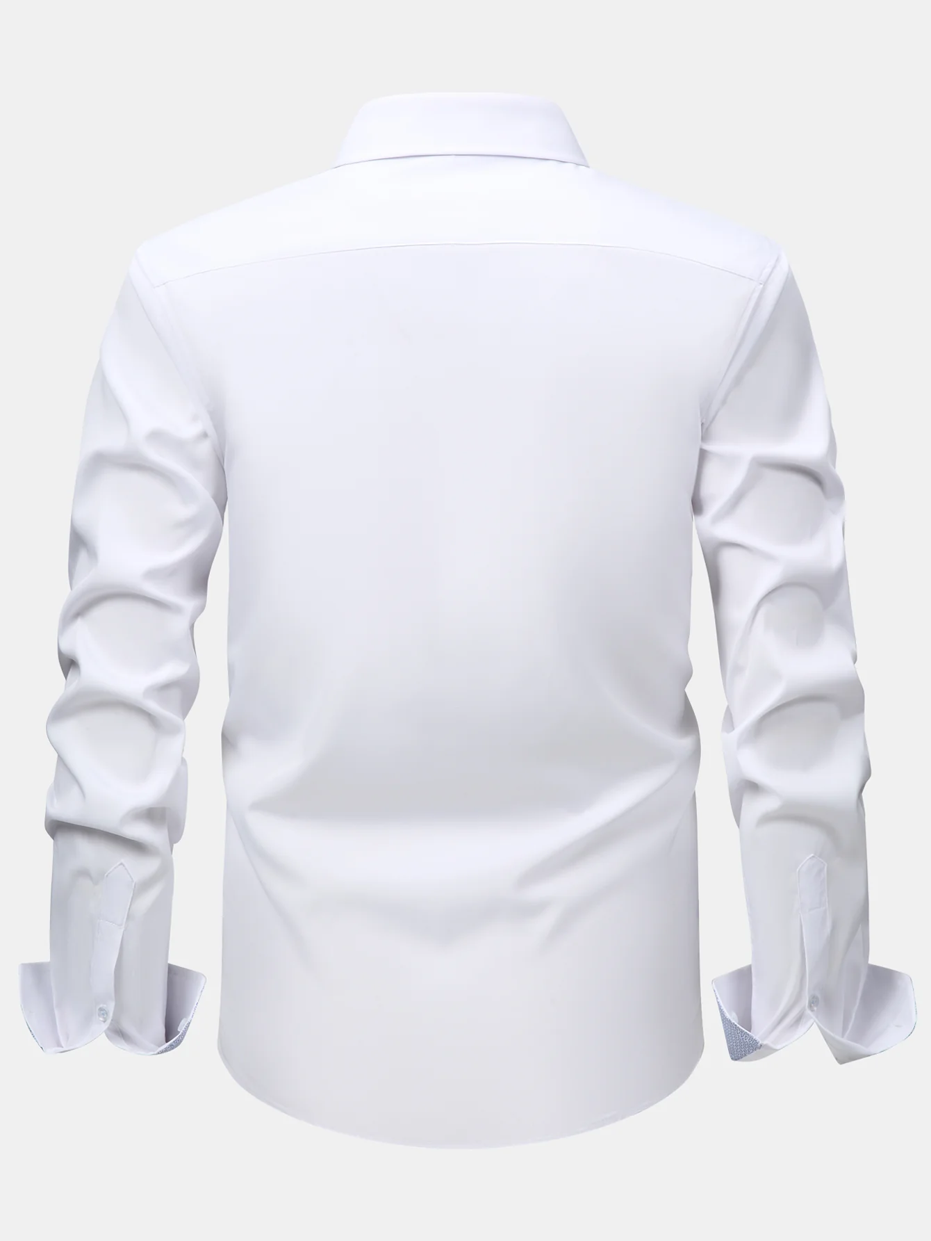 Langarm Kontrast Knopfleiste Hemd Kleid - Image 12