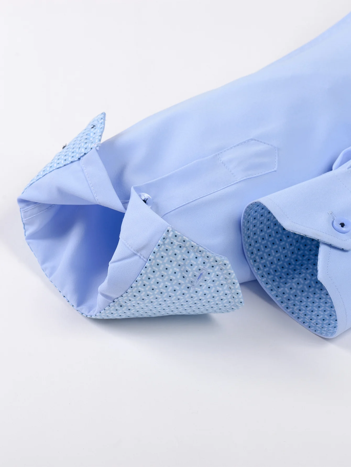Langarm Kontrast Knopfleiste Hemd Kleid - Image 20