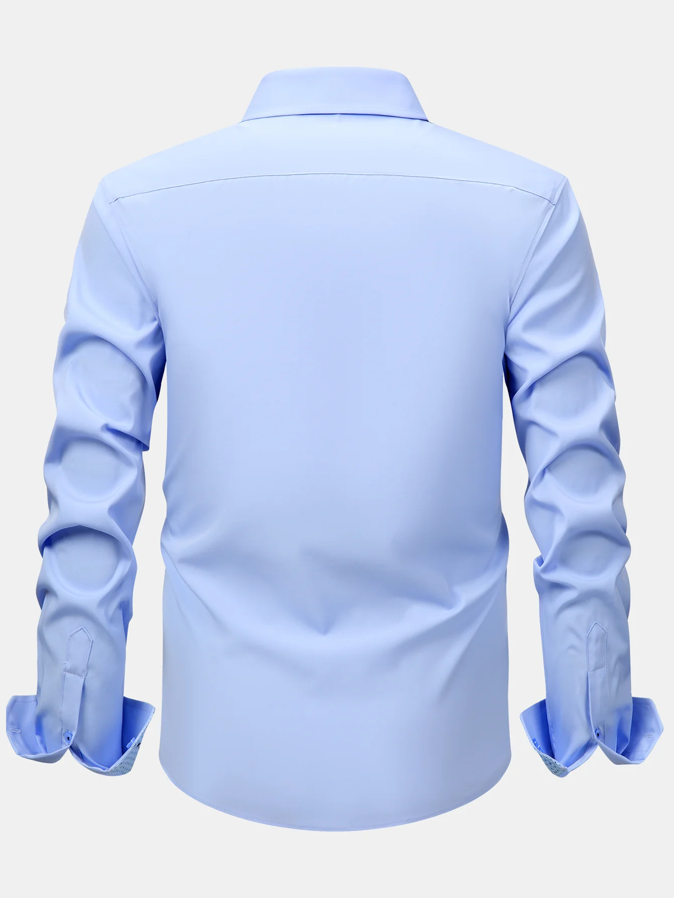Langarm Kontrast Knopfleiste Hemd Kleid - Image 4