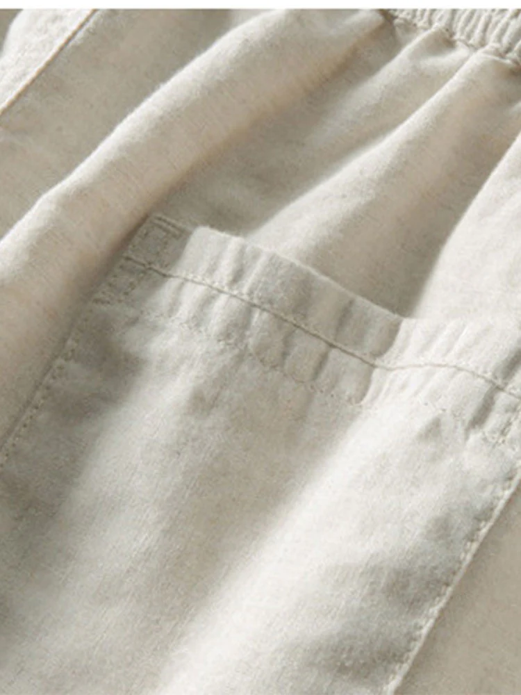 Langarm-Muskelfit-Rippkragenhemd & gerade Leinenhose - Image 26