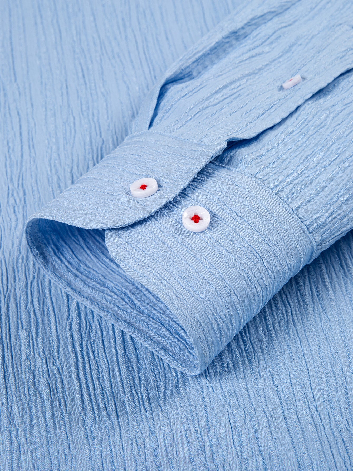 Long Sleeve Crinkle Button Up Shirt - Image 8