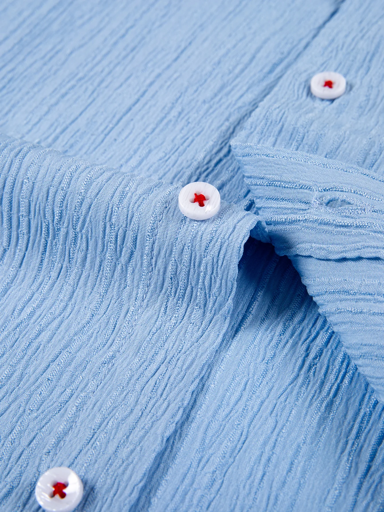Long Sleeve Crinkle Button Up Shirt - Image 9
