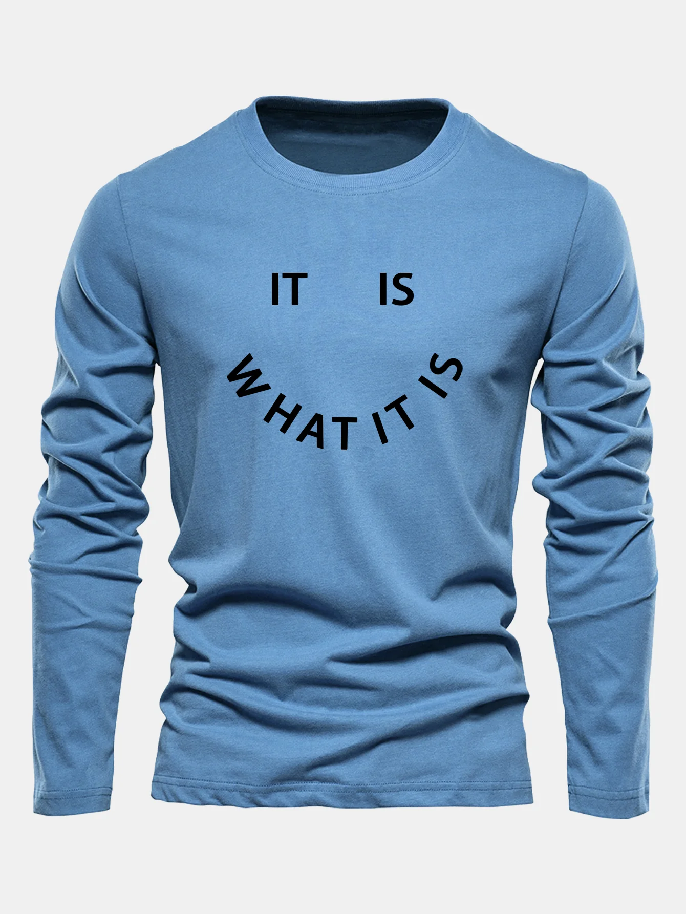 Langarmshirt mit "It Is What It Is"-Aufdruck aus Baumwolle - Image 10