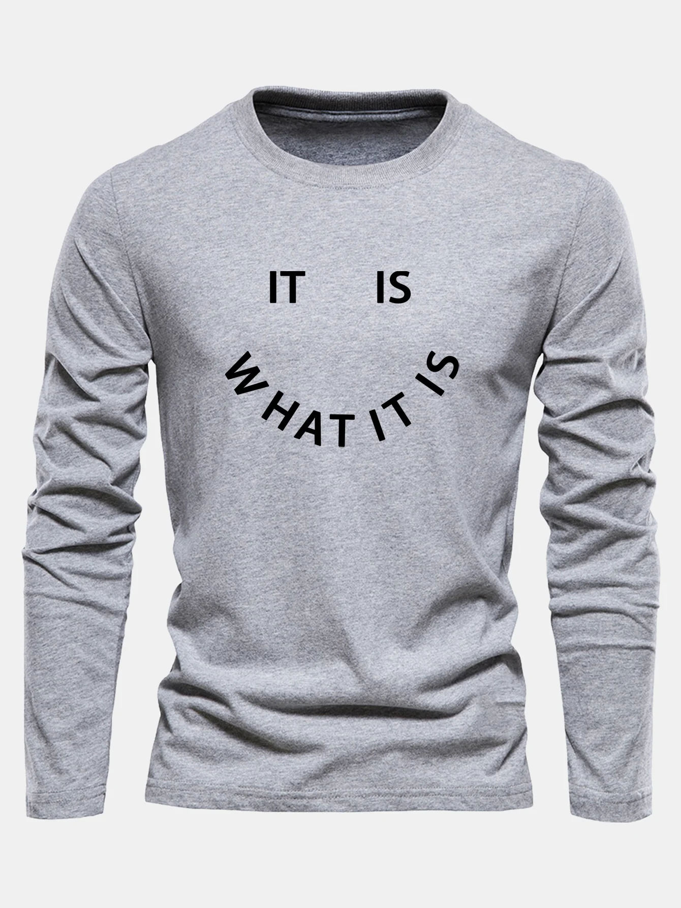 Langarmshirt mit "It Is What It Is"-Aufdruck aus Baumwolle - Image 11
