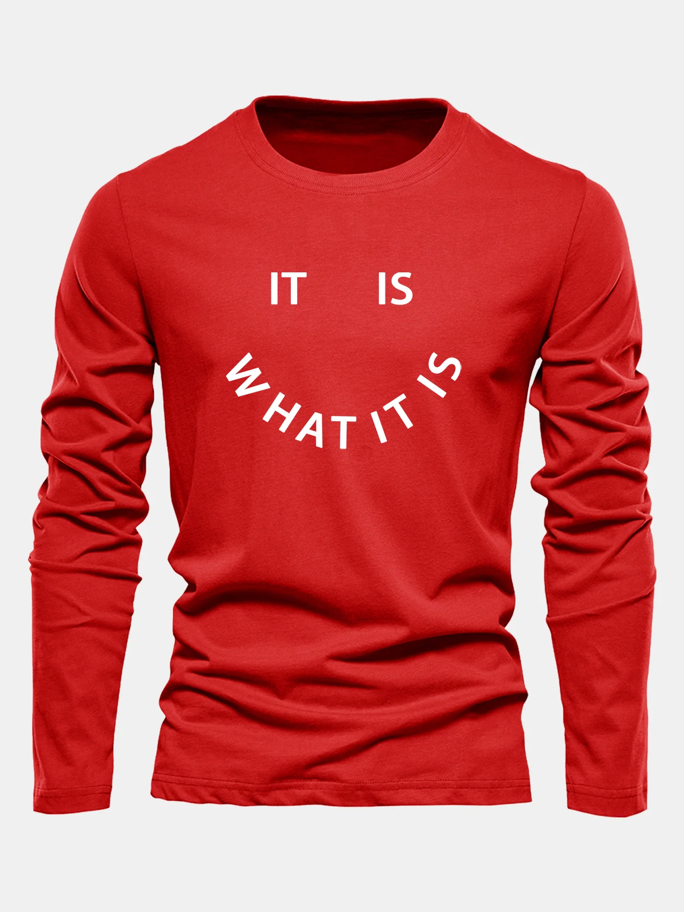 Langarmshirt mit "It Is What It Is"-Aufdruck aus Baumwolle - Image 8