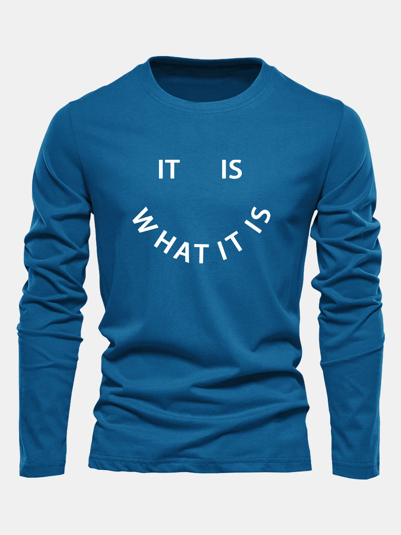 Langarmshirt mit "It Is What It Is"-Aufdruck aus Baumwolle - Image 9
