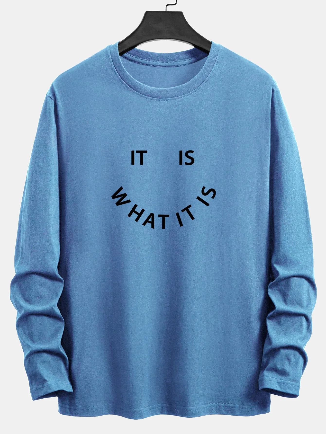Langarmshirt mit "It Is What It Is" Druck aus Baumwolle - Image 10