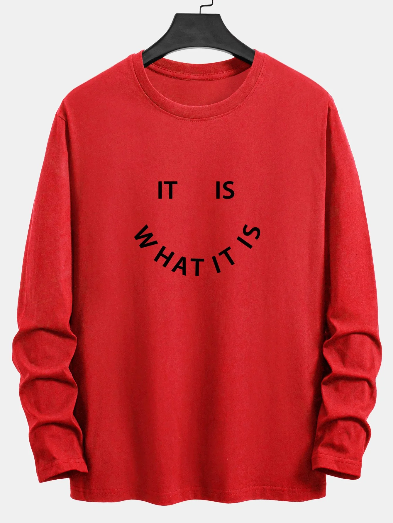 Langarmshirt mit "It Is What It Is" Druck aus Baumwolle - Image 11