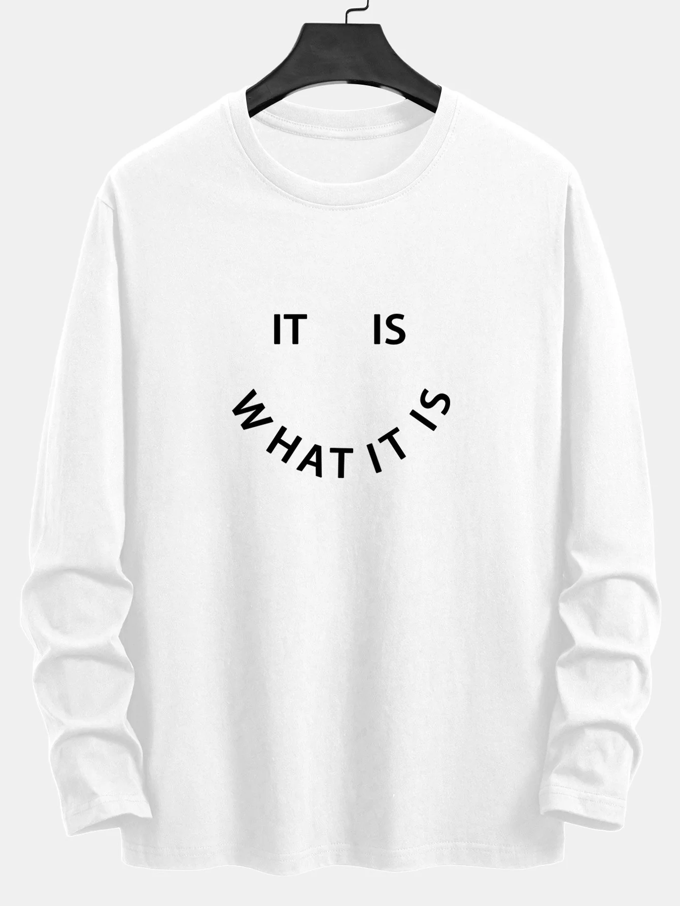 Langarmshirt mit "It Is What It Is" Druck aus Baumwolle - Image 2