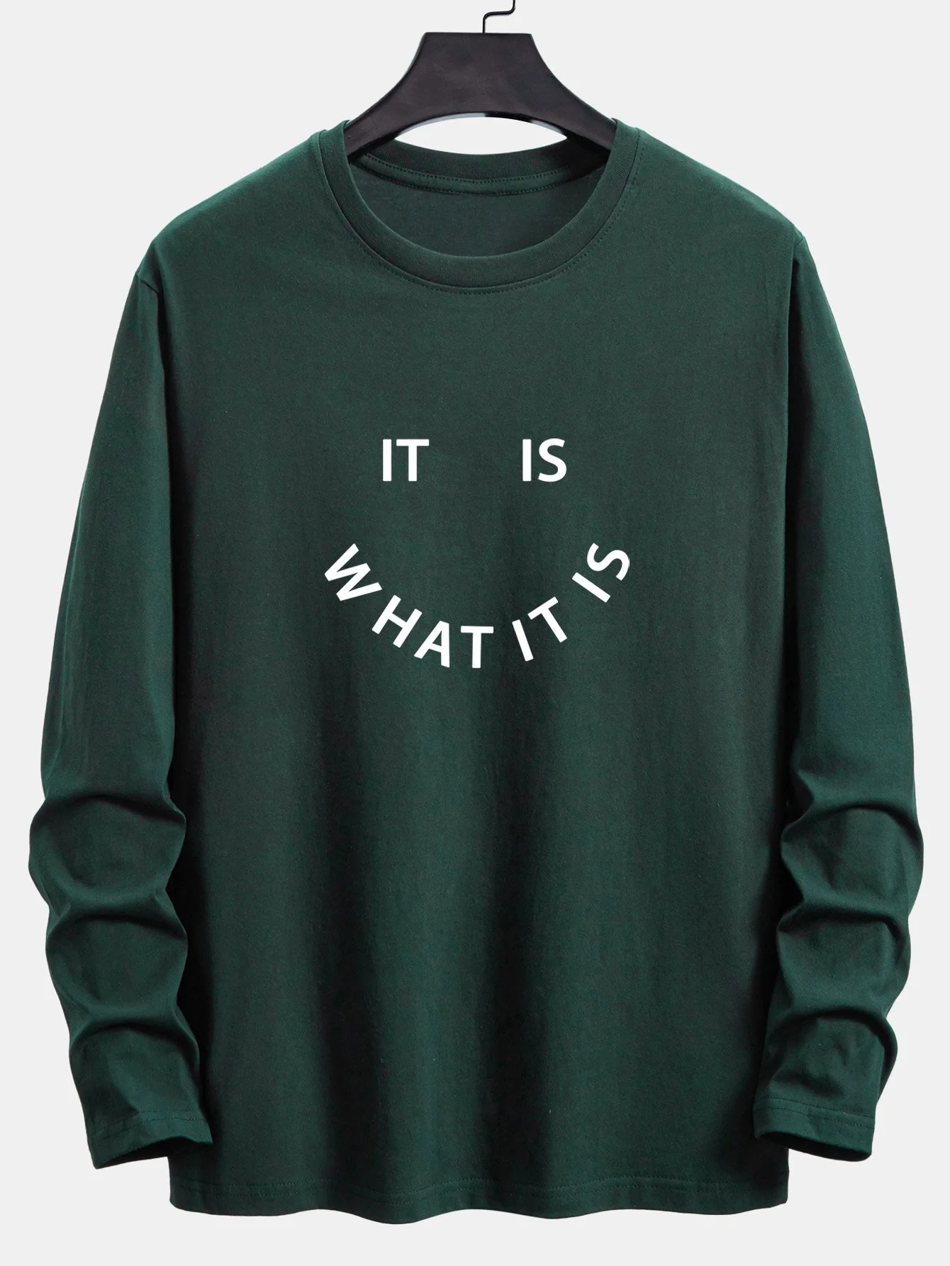 Langarmshirt mit "It Is What It Is" Druck aus Baumwolle - Image 4