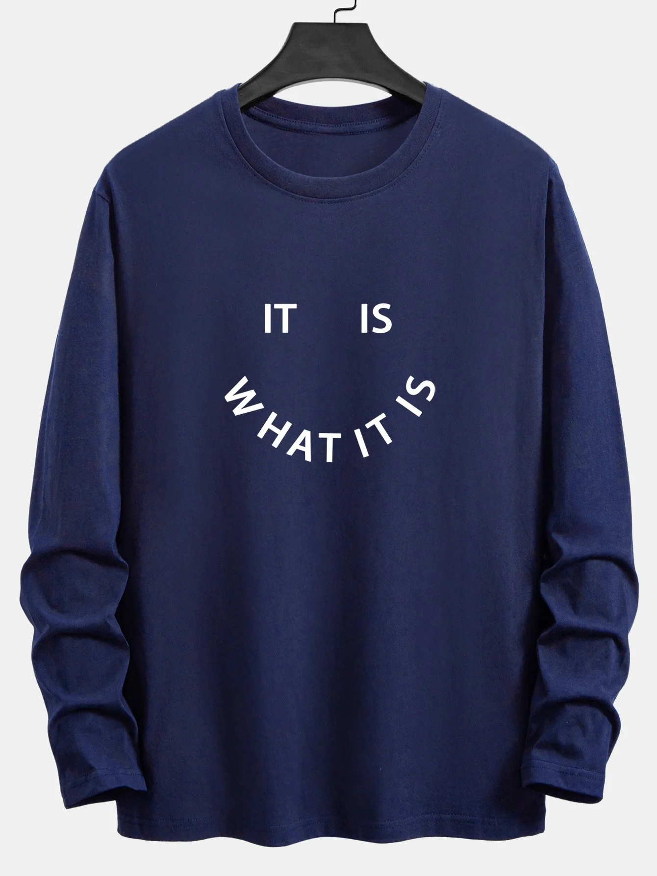 Langarmshirt mit "It Is What It Is" Druck aus Baumwolle - Image 6