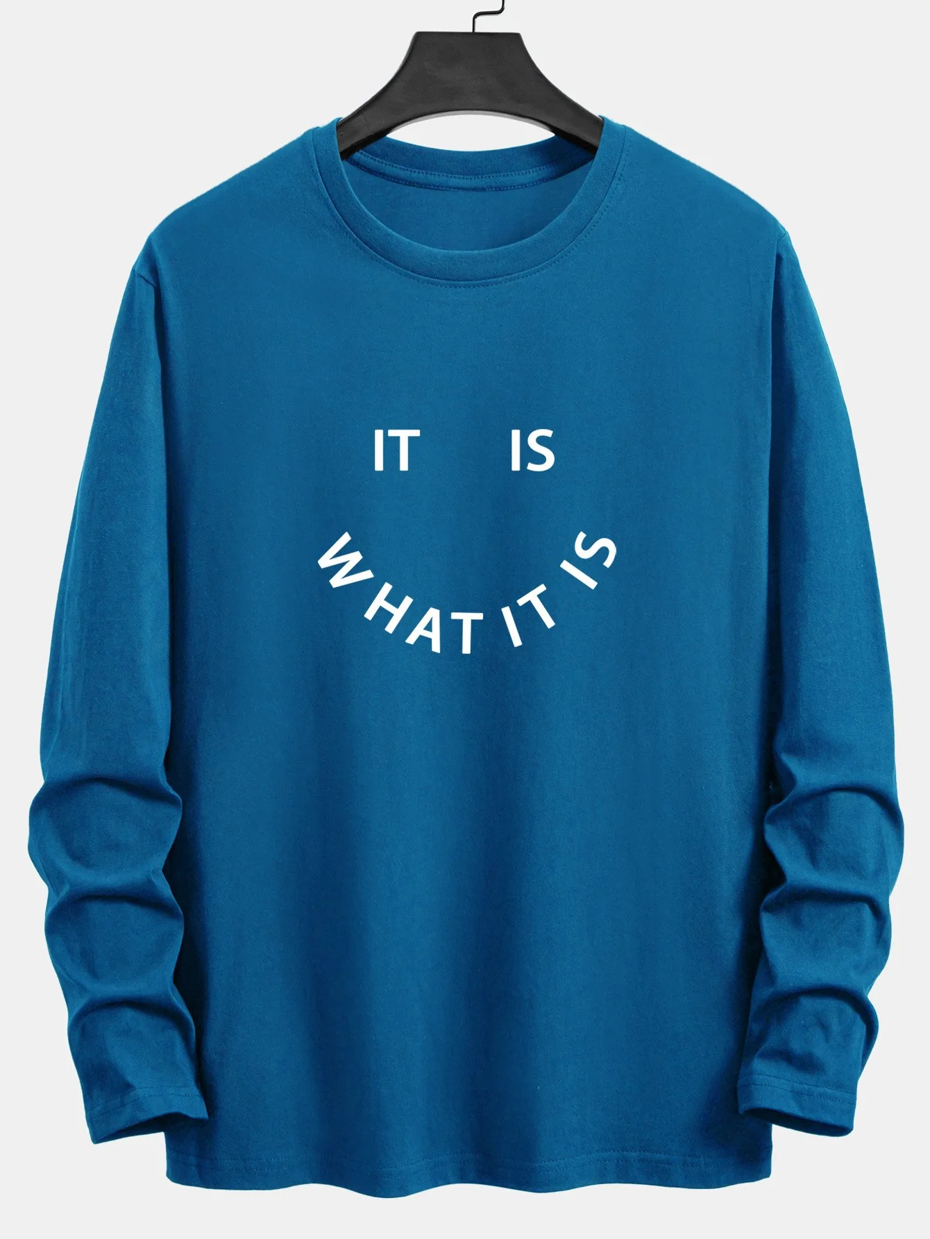 Langarmshirt mit "It Is What It Is" Druck aus Baumwolle - Image 8