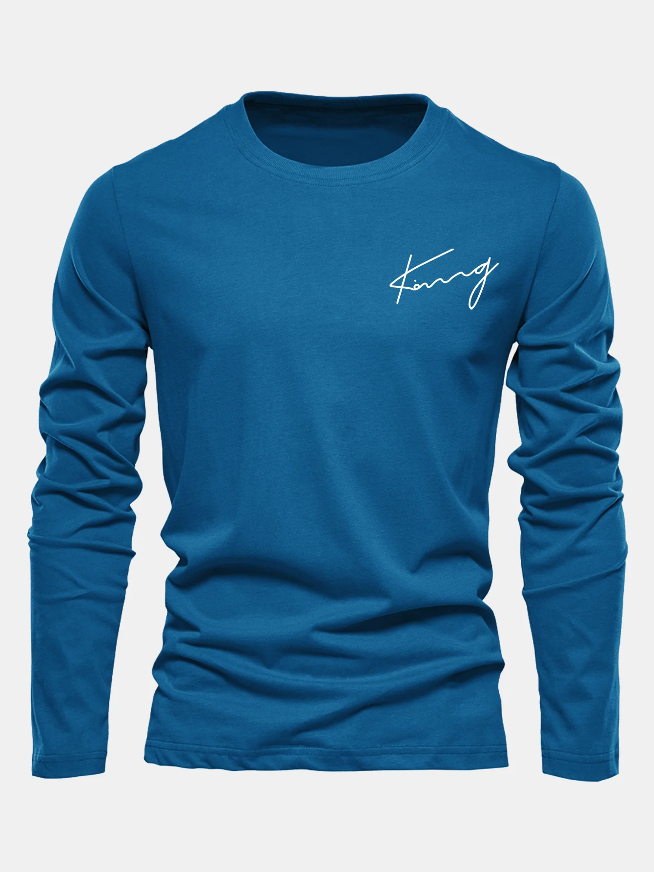Langarm King Print Baumwoll-T-Shirt - Image 8