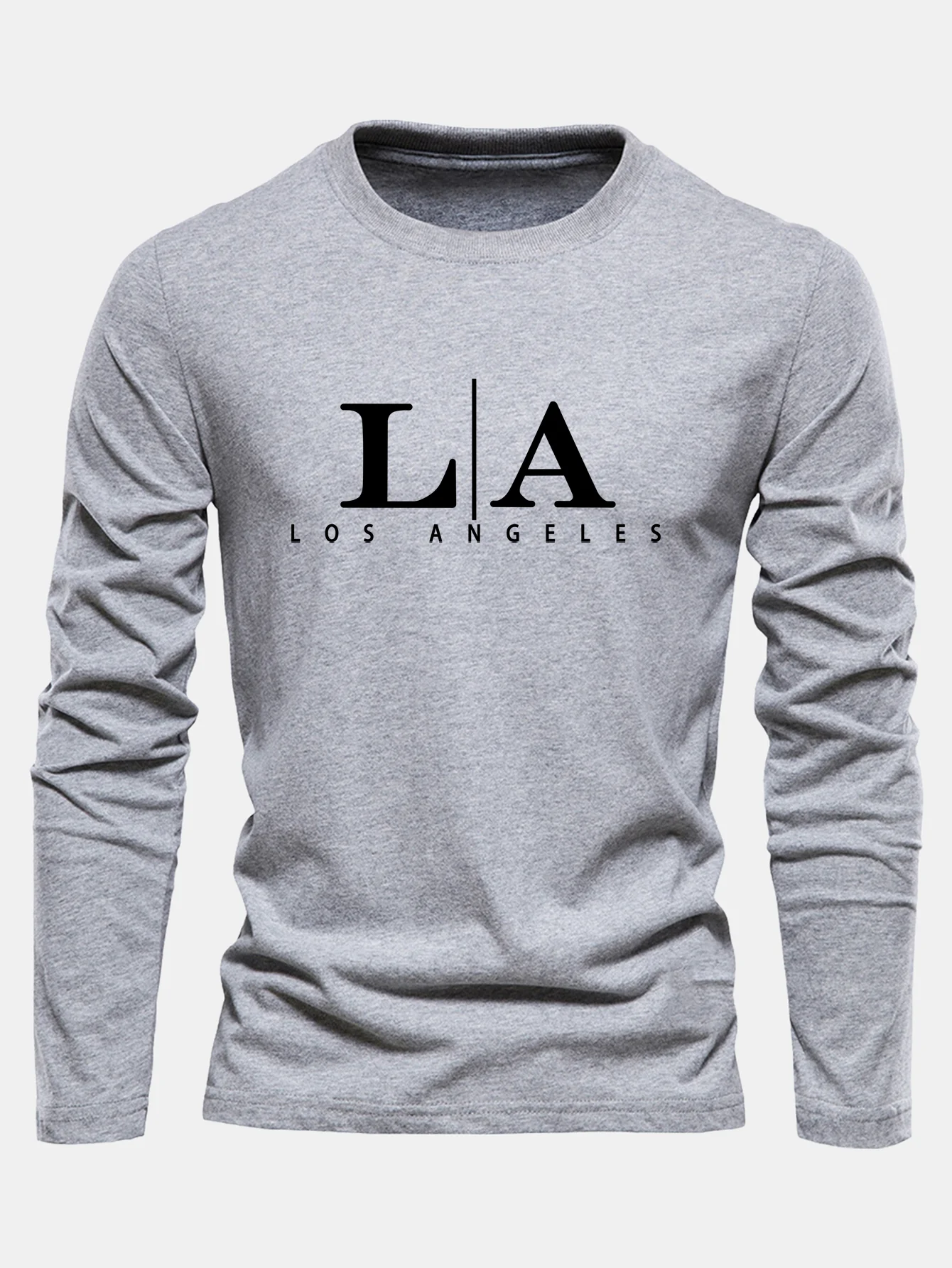 Langarm Los Angeles Print Baumwoll-T-Shirt - Image 10