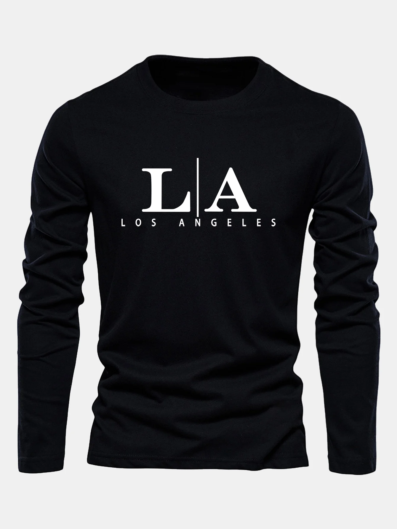 Langarm Los Angeles Print Baumwoll-T-Shirt - Image 2