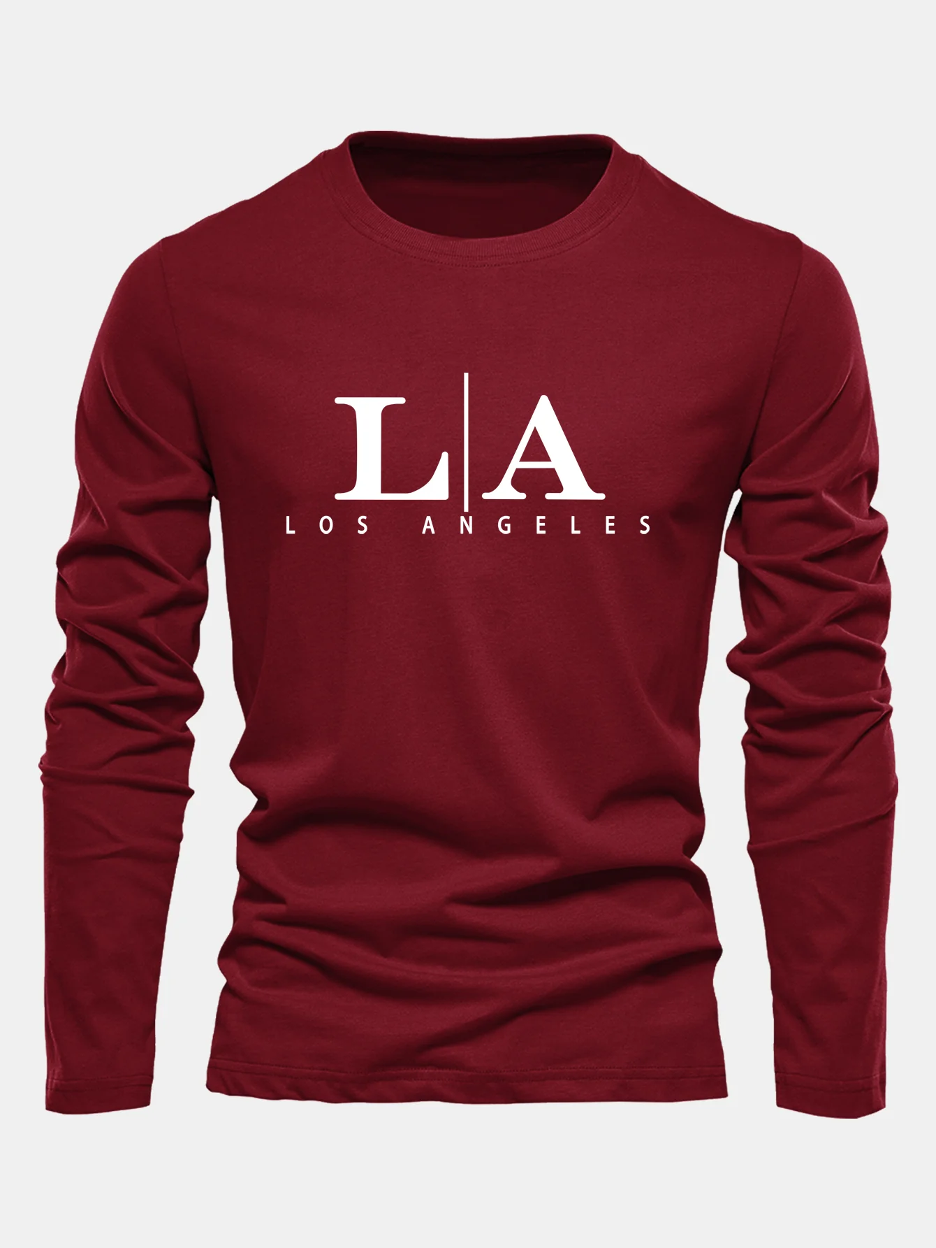 Langarm Los Angeles Print Baumwoll-T-Shirt - Image 4