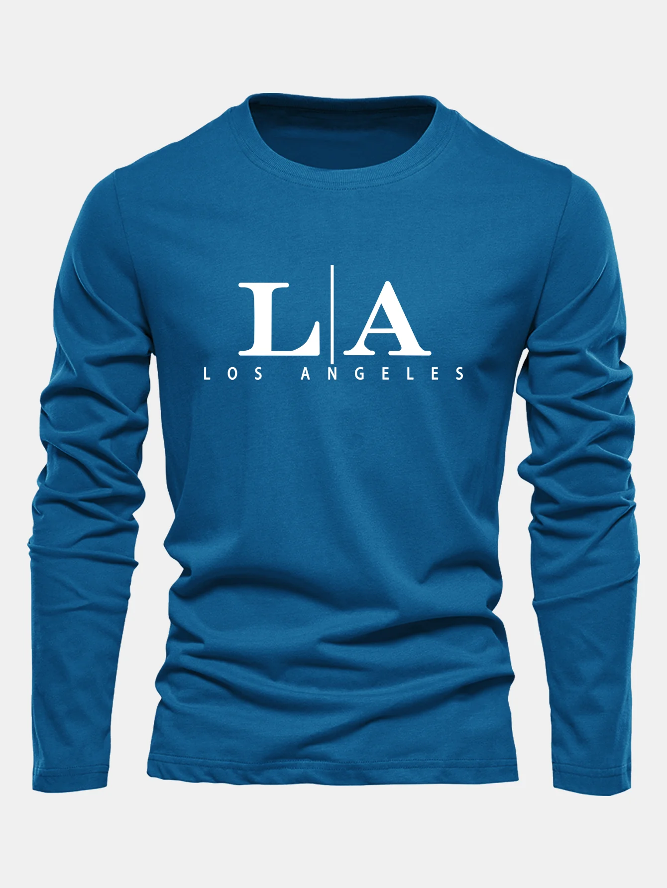 Langarm Los Angeles Print Baumwoll-T-Shirt - Image 7