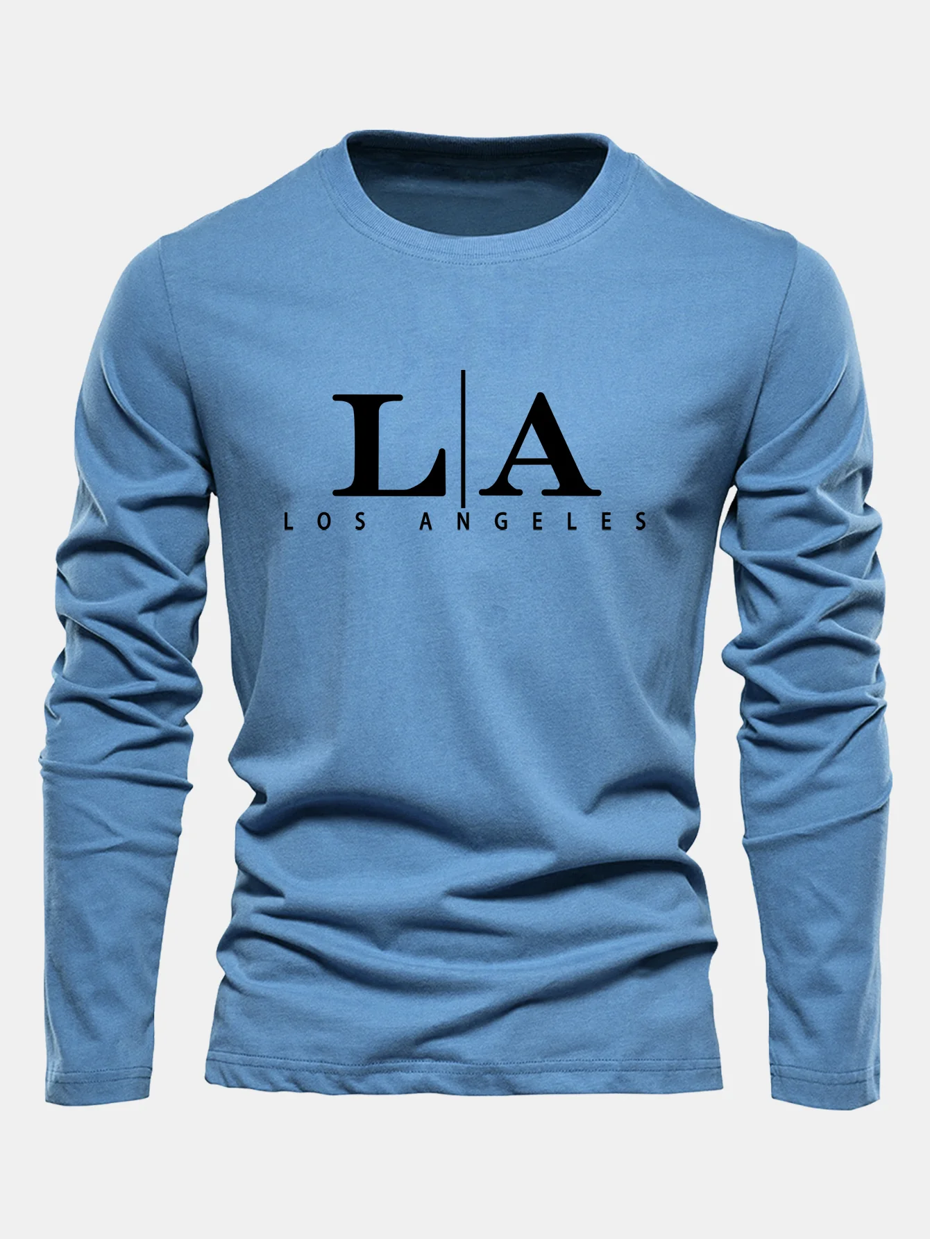 Langarm Los Angeles Print Baumwoll-T-Shirt - Image 8