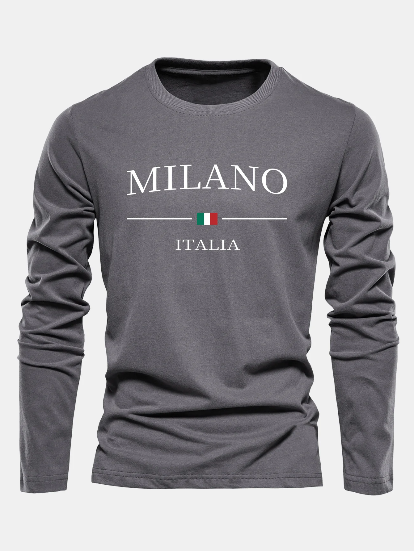 Langarm Milano Print Baumwoll-T-Shirt - Image 10