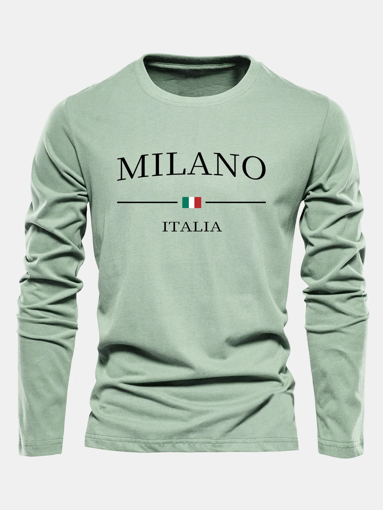 Langarm Milano Print Baumwoll-T-Shirt - Image 11
