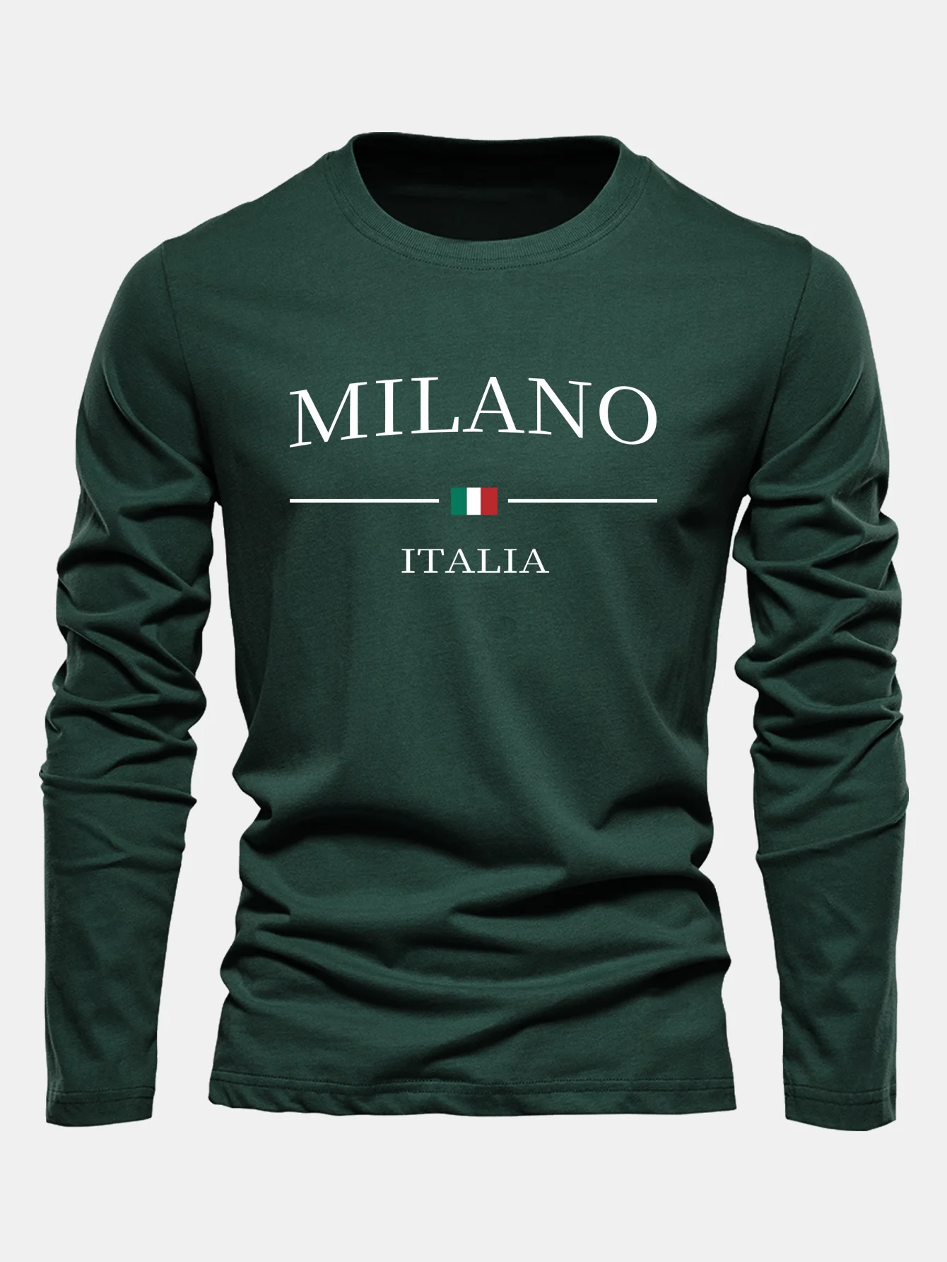 Langarm Milano Print Baumwoll-T-Shirt - Image 6