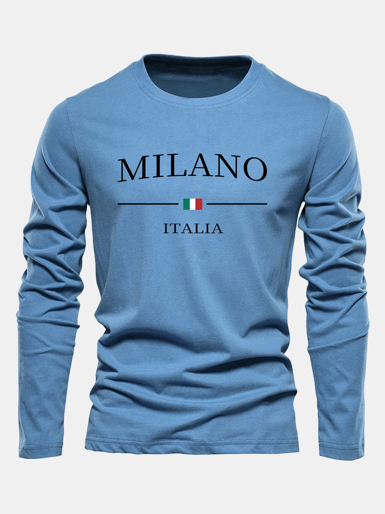 Langarm Milano Print Baumwoll-T-Shirt - Image 9