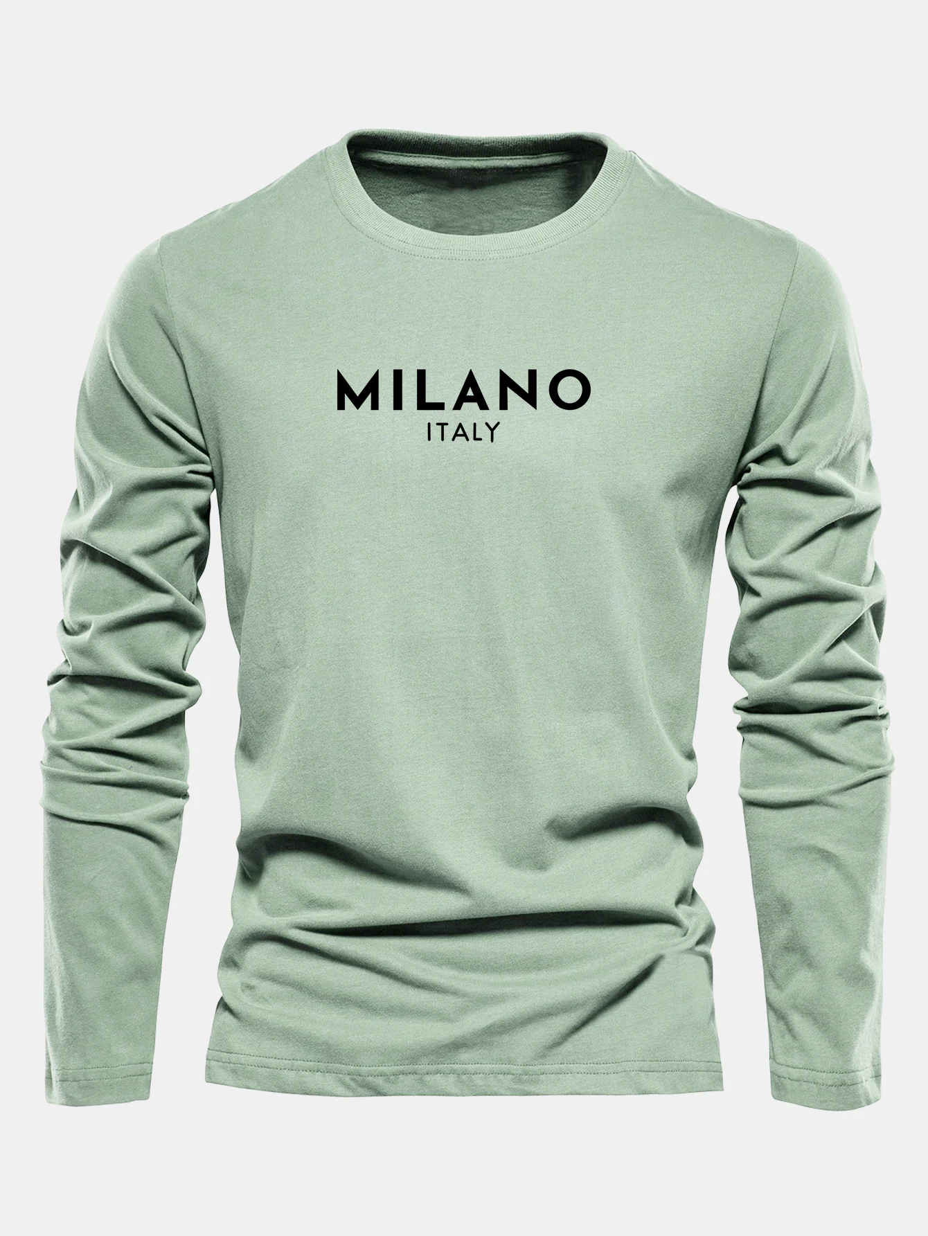 Langarm Milano Print Baumwoll-T-Shirt - Image 11