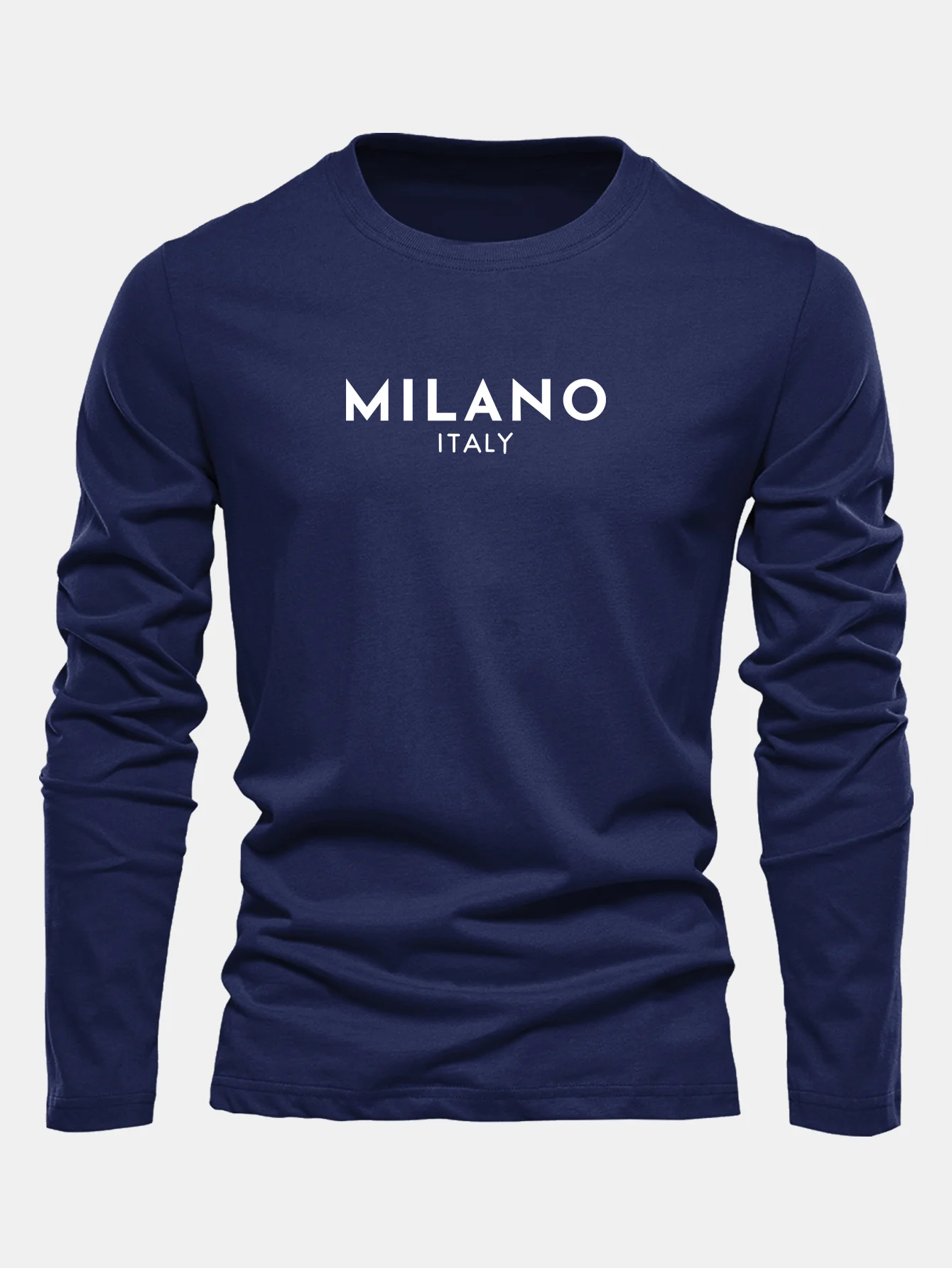 Langarm Milano Print Baumwoll-T-Shirt - Image 4