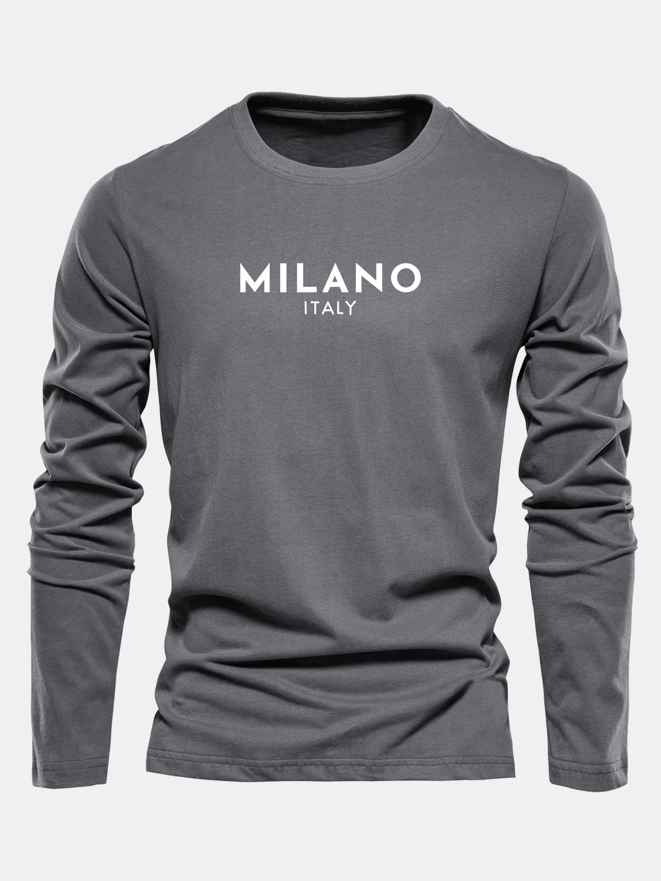 Langarm Milano Print Baumwoll-T-Shirt - Image 5