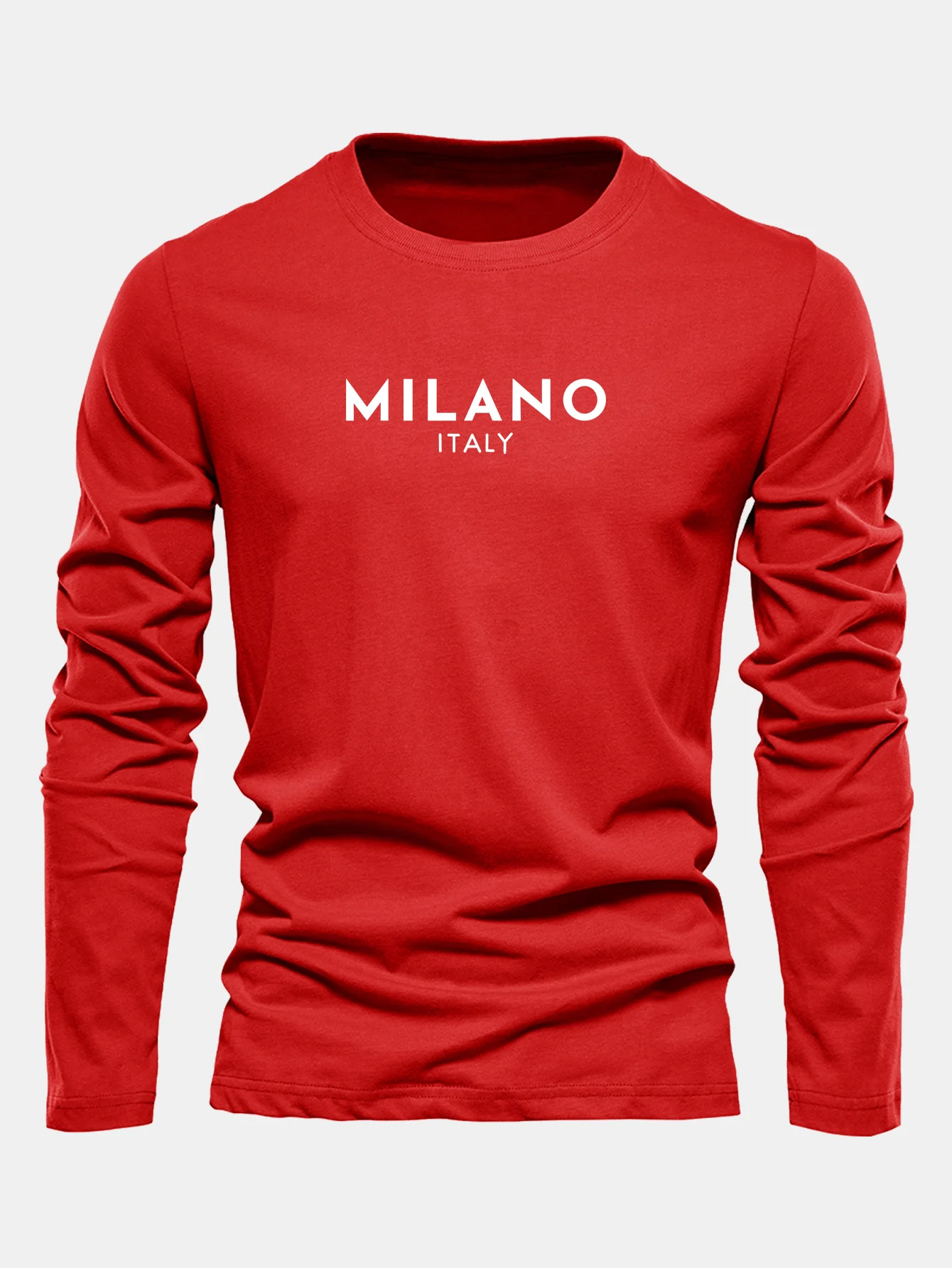 Langarm Milano Print Baumwoll-T-Shirt - Image 7