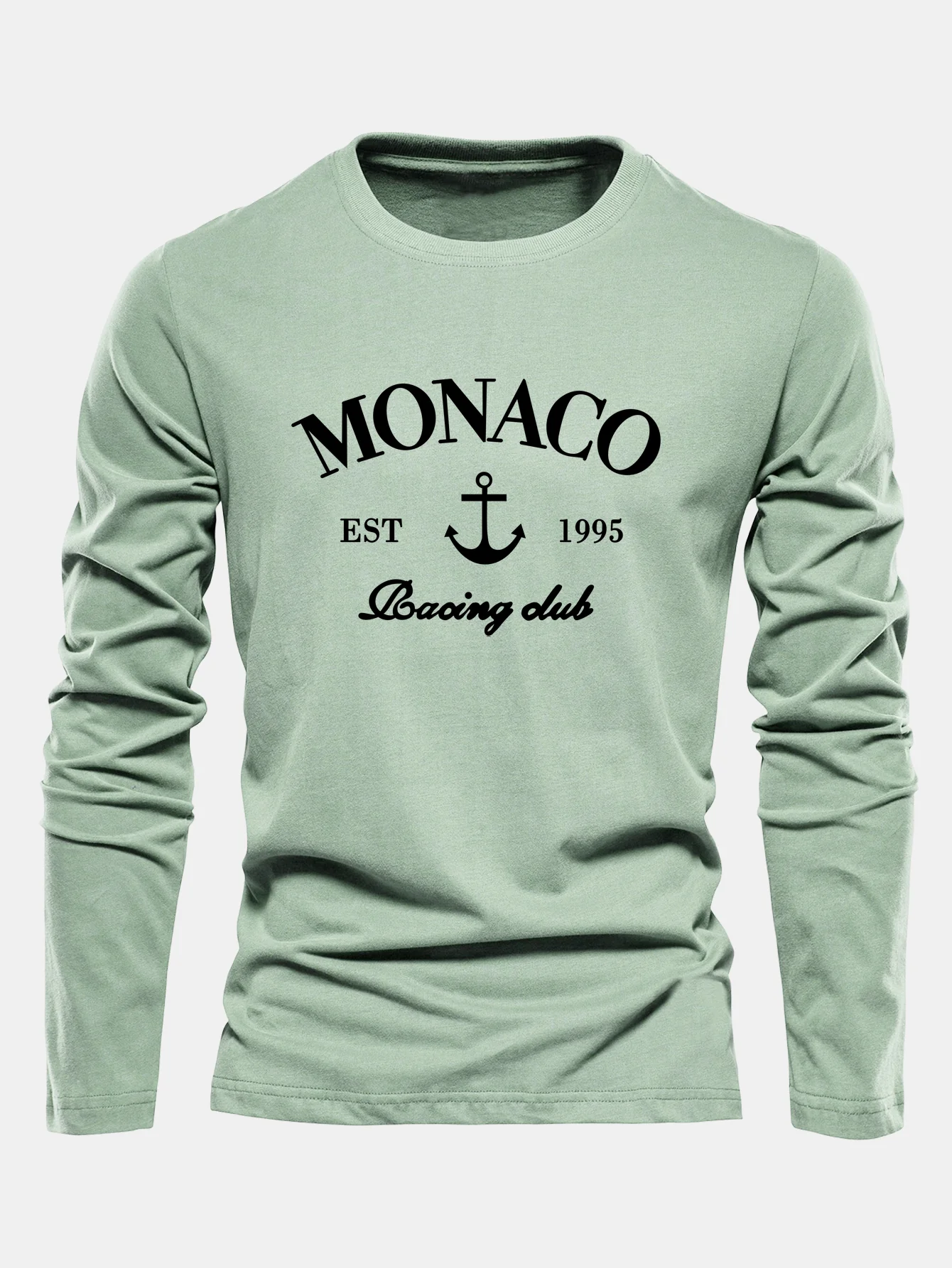 Langarm-Monaco-Print-Baumwoll-T-Shirt - Image 10