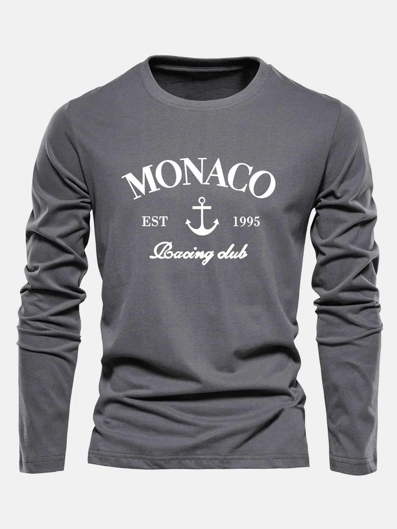 Langarm-Monaco-Print-Baumwoll-T-Shirt - Image 3