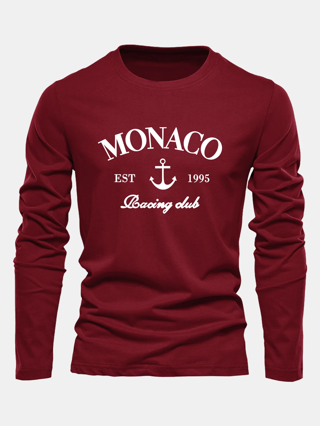 Langarm-Monaco-Print-Baumwoll-T-Shirt - Image 4