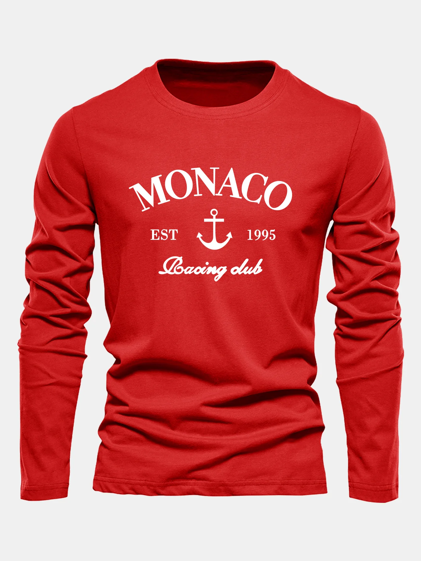 Langarm-Monaco-Print-Baumwoll-T-Shirt - Image 6