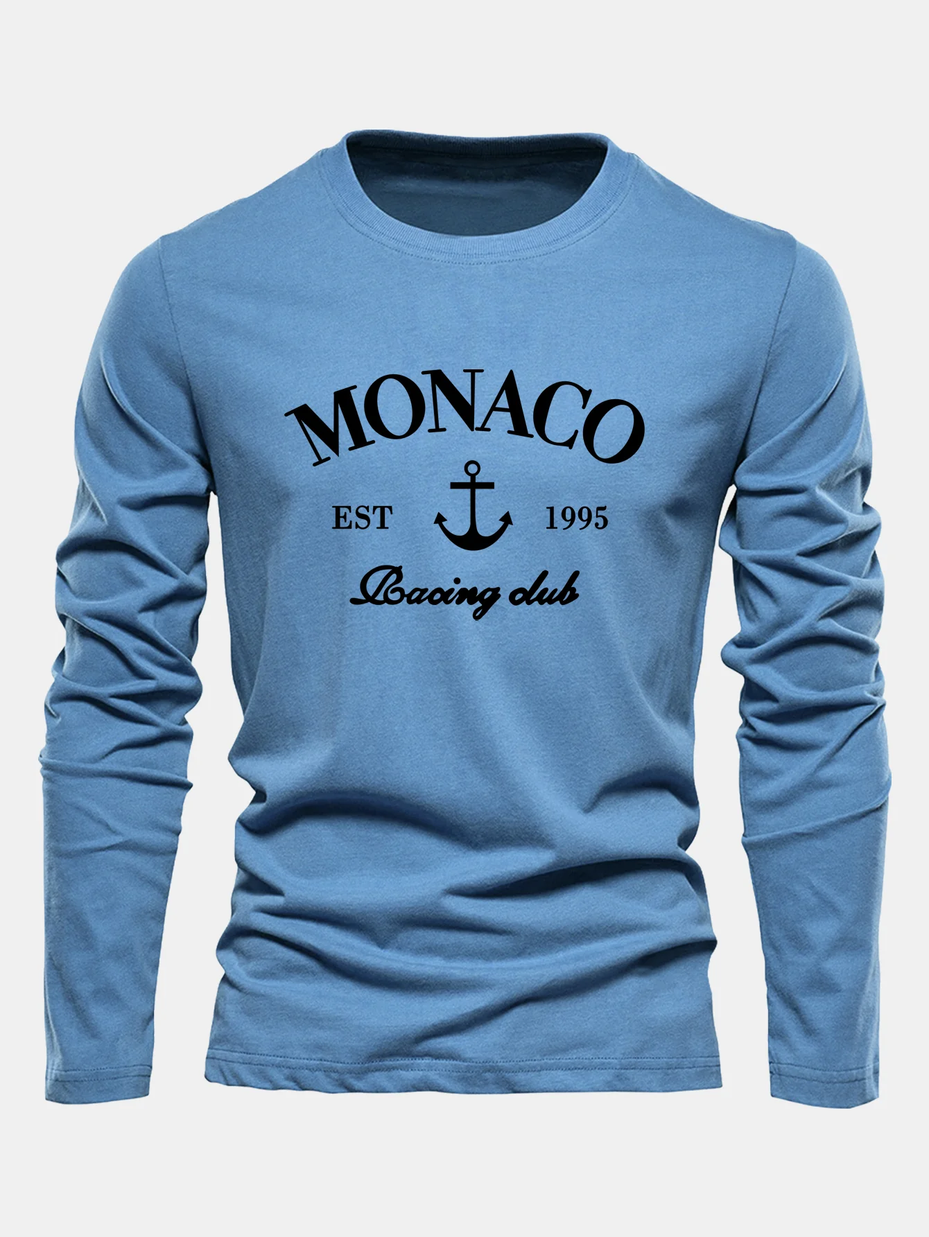 Langarm-Monaco-Print-Baumwoll-T-Shirt - Image 8