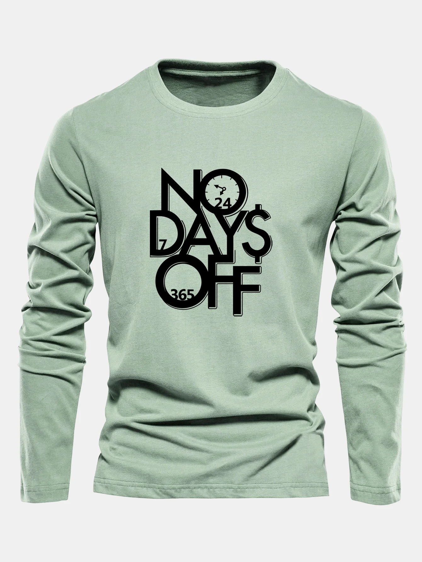 Langarmshirt mit Aufdruck "No Days Off" aus Baumwolle - Image 10