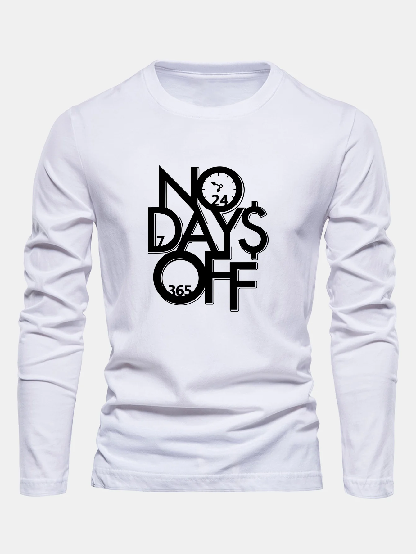 Langarmshirt mit Aufdruck "No Days Off" aus Baumwolle - Image 11